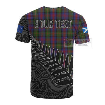 MacLennan (McLennan) Crest Tartan Cotton T-shirt with New Zealand Silver Fern Half Style