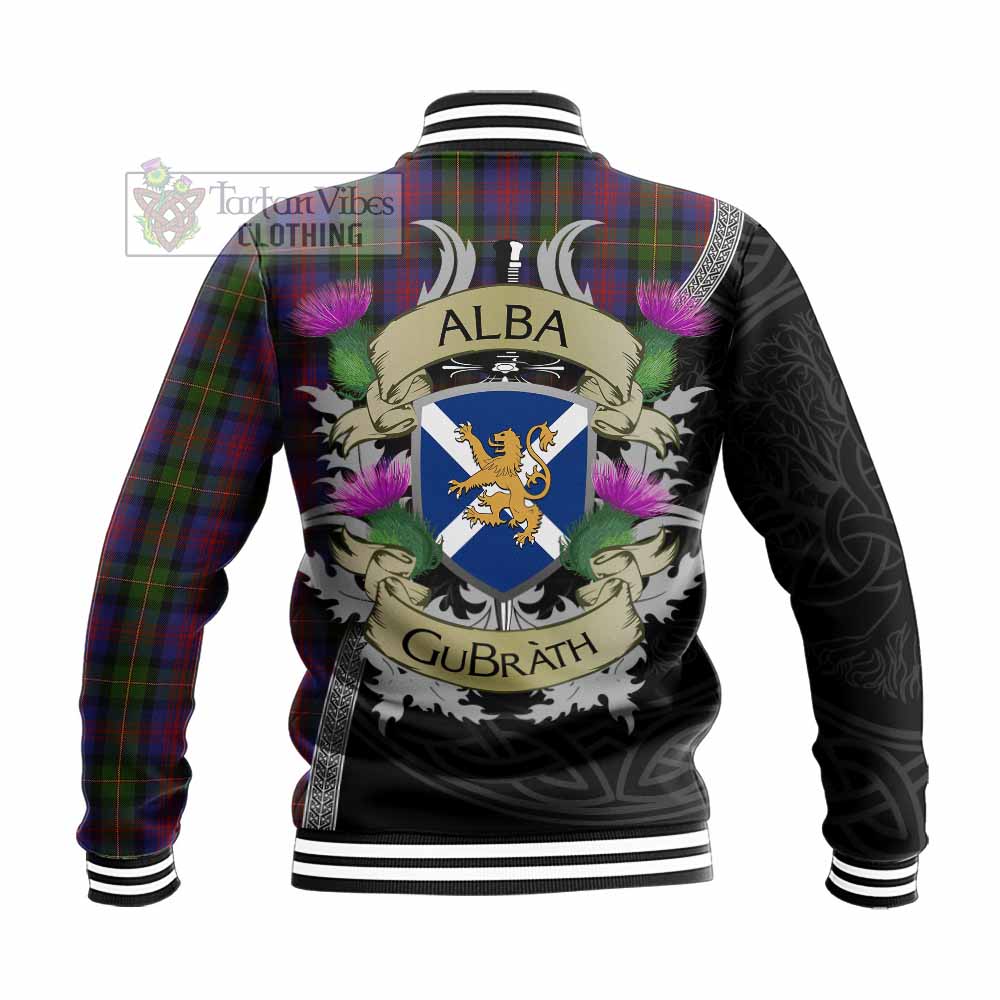 Tartan Vibes Clothing MacLennan (McLennan) Tartan Family Crest Baseball Jacket Lion Rampant Royal Thistle Shield Celtic Inspired
