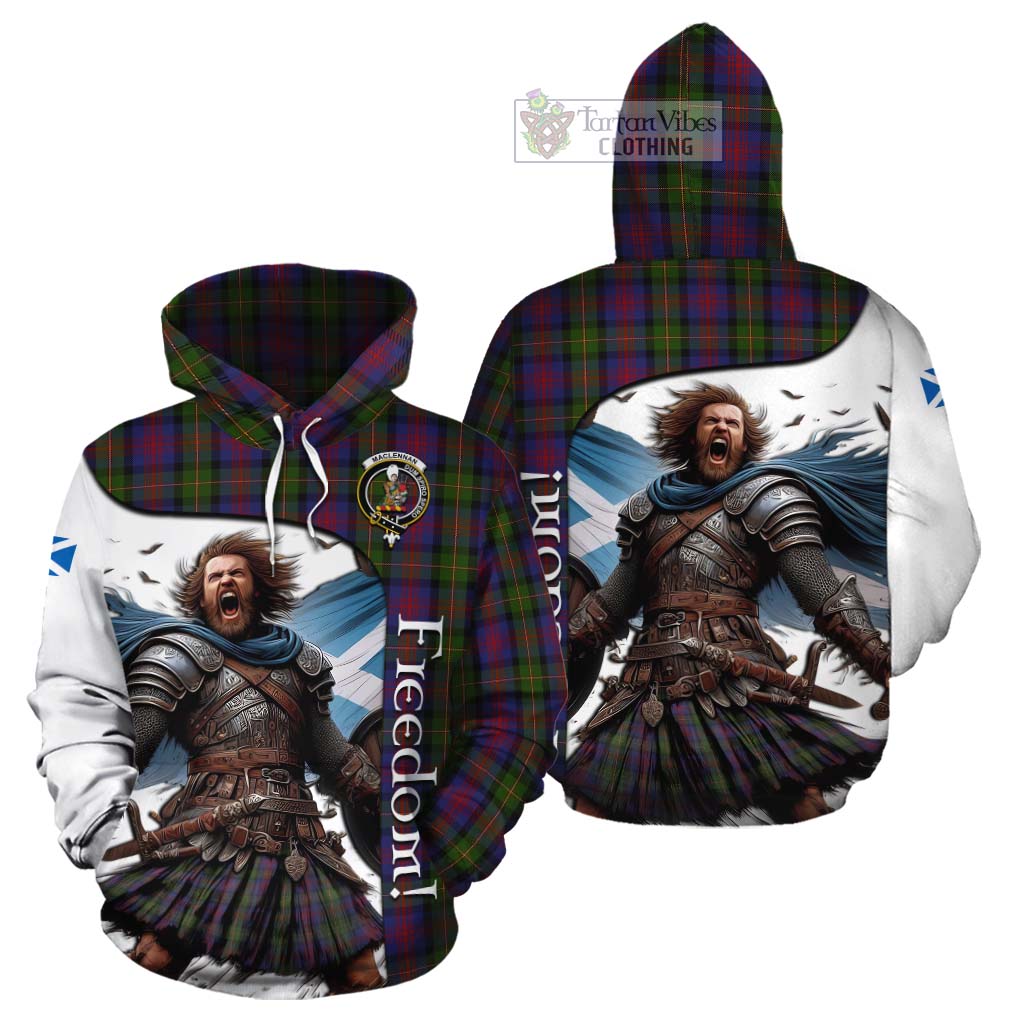 Tartan Vibes Clothing MacLennan (McLennan) Crest Tartan Cotton Hoodie Inspired by the Freedom of Scottish Warrior