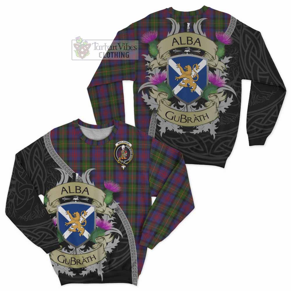 Tartan Vibes Clothing MacLennan (McLennan) Tartan Family Crest Sweatshirt Lion Rampant Royal Thistle Shield Celtic Inspired