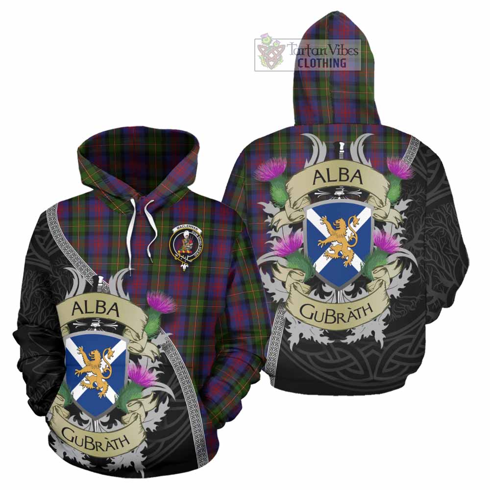 Tartan Vibes Clothing MacLennan (McLennan) Tartan Family Crest Hoodie Lion Rampant Royal Thistle Shield Celtic Inspired