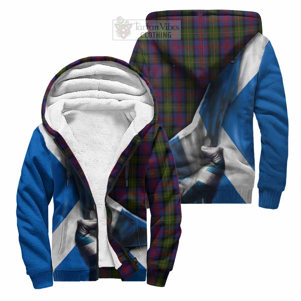Tartan Vibes Clothing MacLennan (McLennan) Tartan Sherpa Hoodie with Family Crest Scotland Patriotic Style