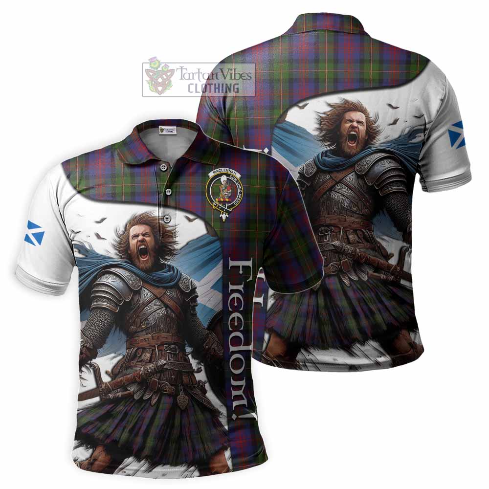 Tartan Vibes Clothing MacLennan (McLennan) Crest Tartan Polo Shirt Inspired by the Freedom of Scottish Warrior