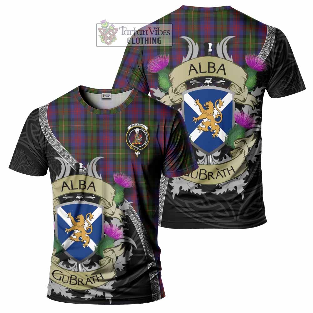 Tartan Vibes Clothing MacLennan (McLennan) Tartan Family Crest T-Shirt Lion Rampant Royal Thistle Shield Celtic Inspired