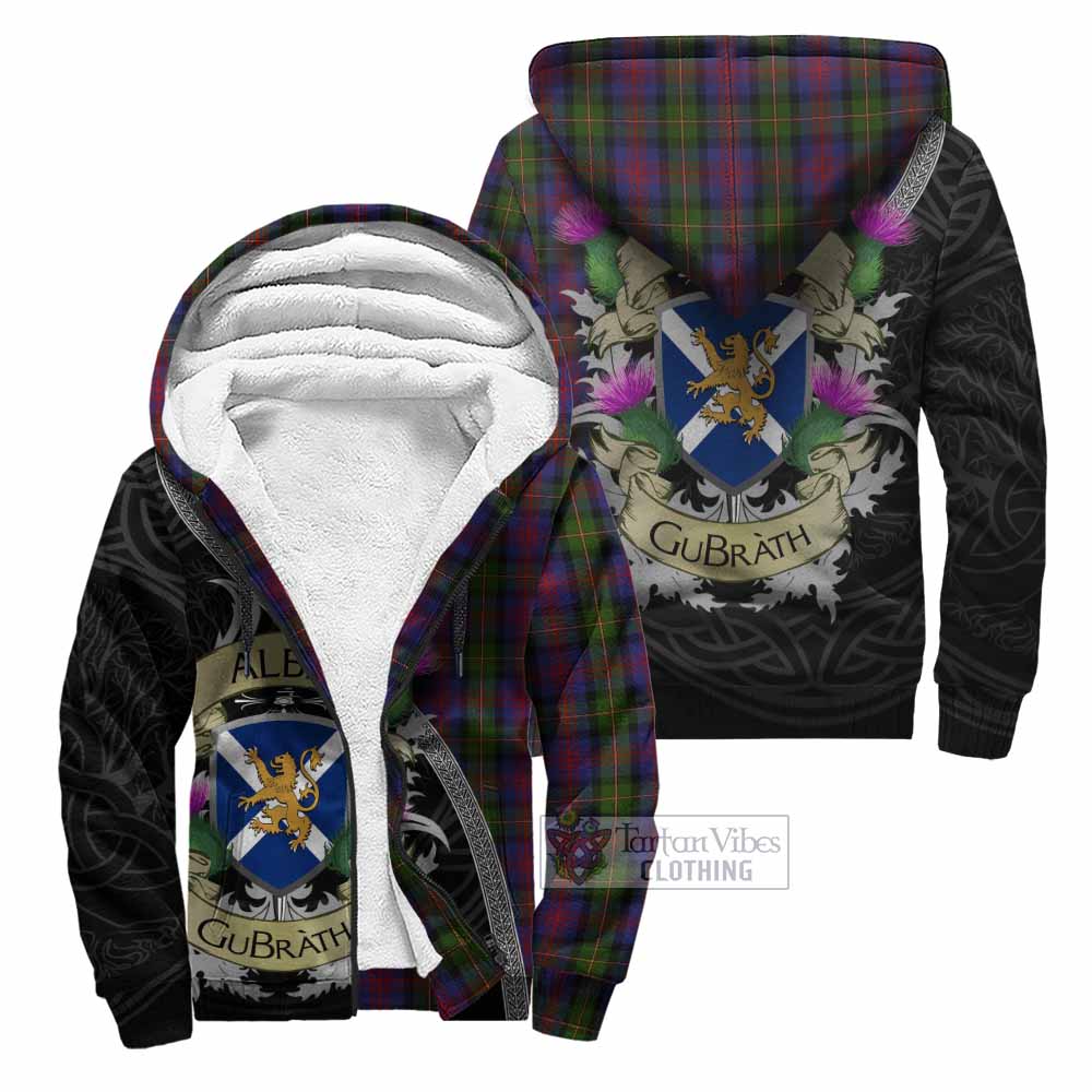 Tartan Vibes Clothing MacLennan (McLennan) Tartan Family Crest Sherpa Hoodie Lion Rampant Royal Thistle Shield Celtic Inspired