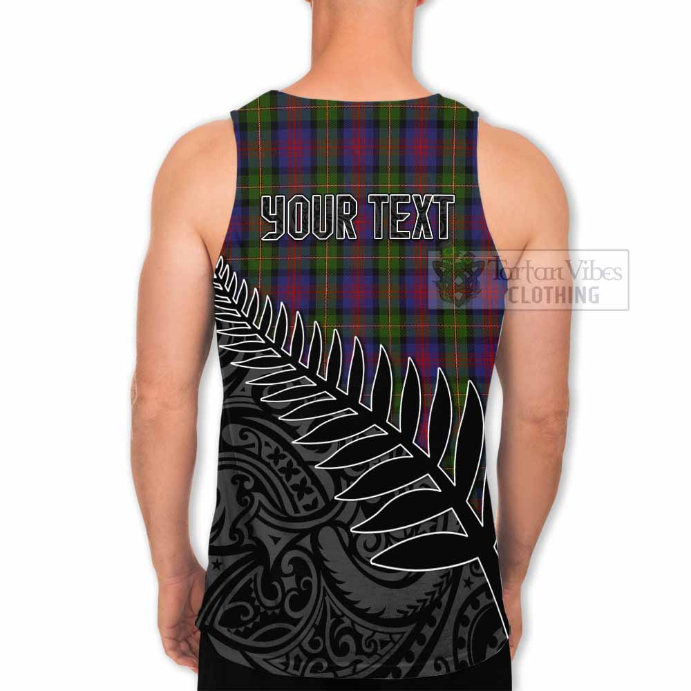 Tartan Vibes Clothing MacLennan (McLennan) Crest Tartan Men's Tank Top with New Zealand Silver Fern Half Style