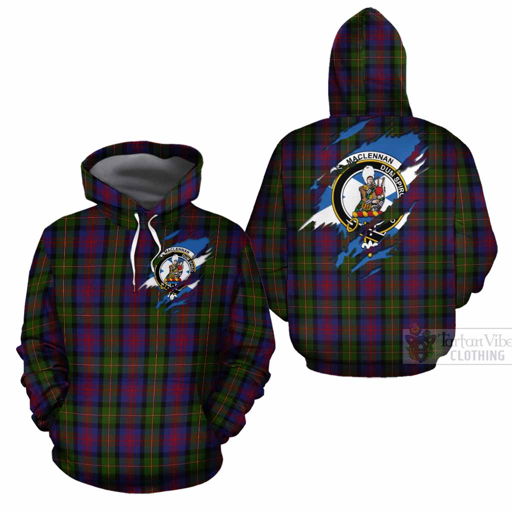 MacLennan (McLennan) Clan Crest In Me Tartan Cotton Hoodie Scotland Flag Style