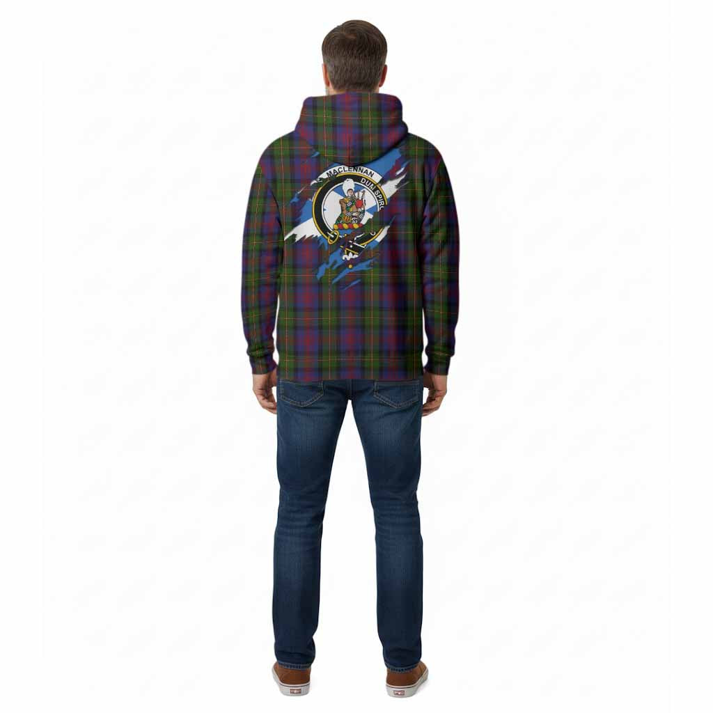 MacLennan (McLennan) Clan Crest In Me Tartan Cotton Hoodie Scotland Flag Style