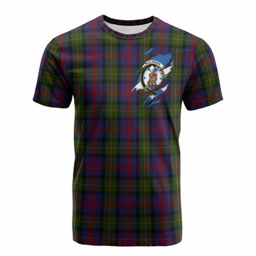 MacLennan (McLennan) Clan Crest In Me Tartan Cotton T-shirt Scotland Flag Style
