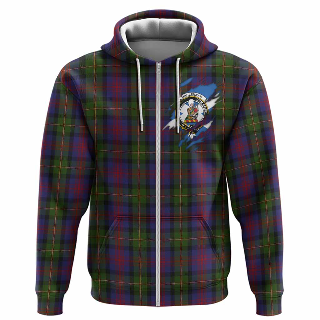 MacLennan (McLennan) Clan Crest In Me Tartan Hoodie Scotland Flag Style