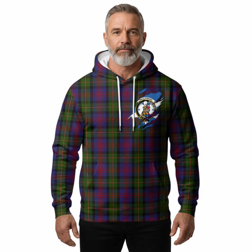 MacLennan (McLennan) Clan Crest In Me Tartan Hoodie Scotland Flag Style