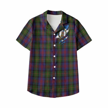 MacLennan (McLennan) Clan Crest In Me Tartan Kid Hawaiian Shirt Scotland Flag Style
