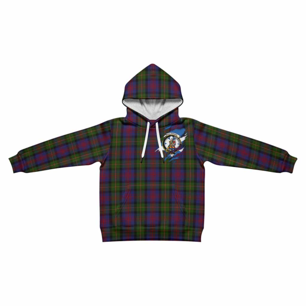 MacLennan (McLennan) Clan Crest In Me Tartan Kid Hoodie Scotland Flag Style