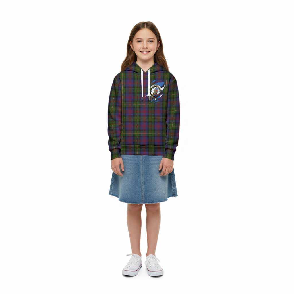 MacLennan (McLennan) Clan Crest In Me Tartan Kid Hoodie Scotland Flag Style