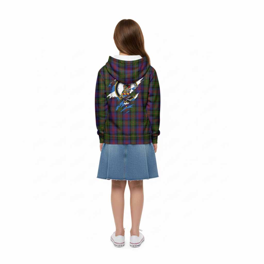 MacLennan (McLennan) Clan Crest In Me Tartan Kid Hoodie Scotland Flag Style