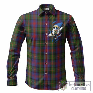 MacLennan (McLennan) Clan Crest In Me Tartan Long Sleeve Button Shirts Scotland Flag Style