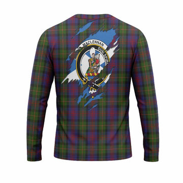 MacLennan (McLennan) Clan Crest In Me Tartan Long Sleeve T-Shirt Scotland Flag Style