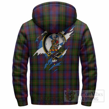 MacLennan (McLennan) Clan Crest In Me Tartan Sherpa Hoodie Scotland Flag Style