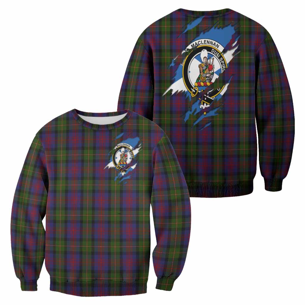 MacLennan (McLennan) Clan Crest In Me Tartan Sweatshirt Scotland Flag Style