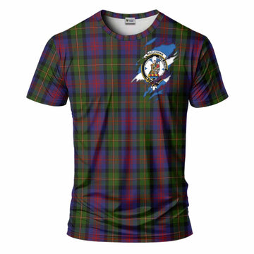MacLennan (McLennan) Clan Crest In Me Tartan T-Shirt Scotland Flag Style