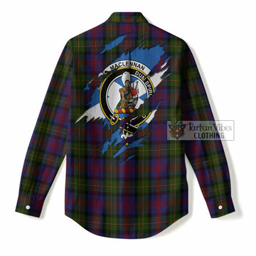 MacLennan (McLennan) Clan Crest In Me Tartan Women Casual Shirt Scotland Flag Style