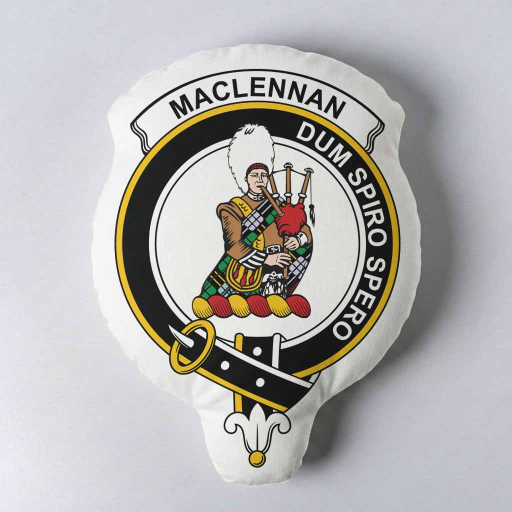 MacLennan (McLennan) Clan Crest Shaped Throw Pillow, Scottish Clan Badge Decorative Pillow