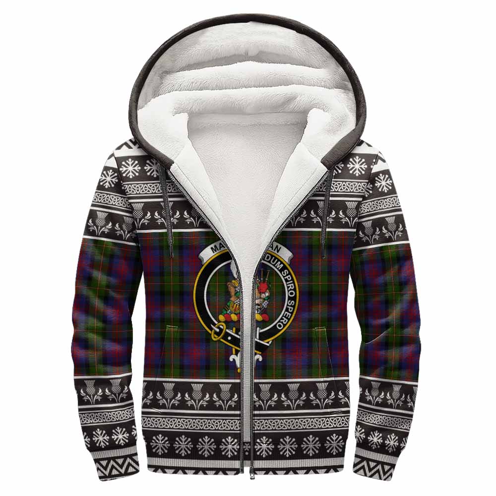MacLennan (McLennan) Clan Tartan Christmas Fleece Hoodie with Family Crest - Tartan Vibes Clothing