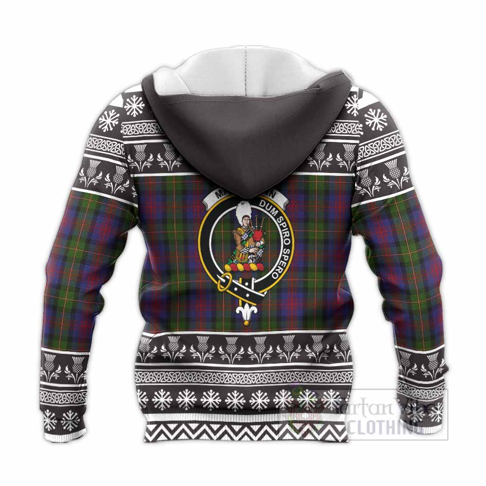 MacLennan (McLennan) Clan Tartan Christmas Knitted Hoodie with Family Crest - Tartan Vibes Clothing