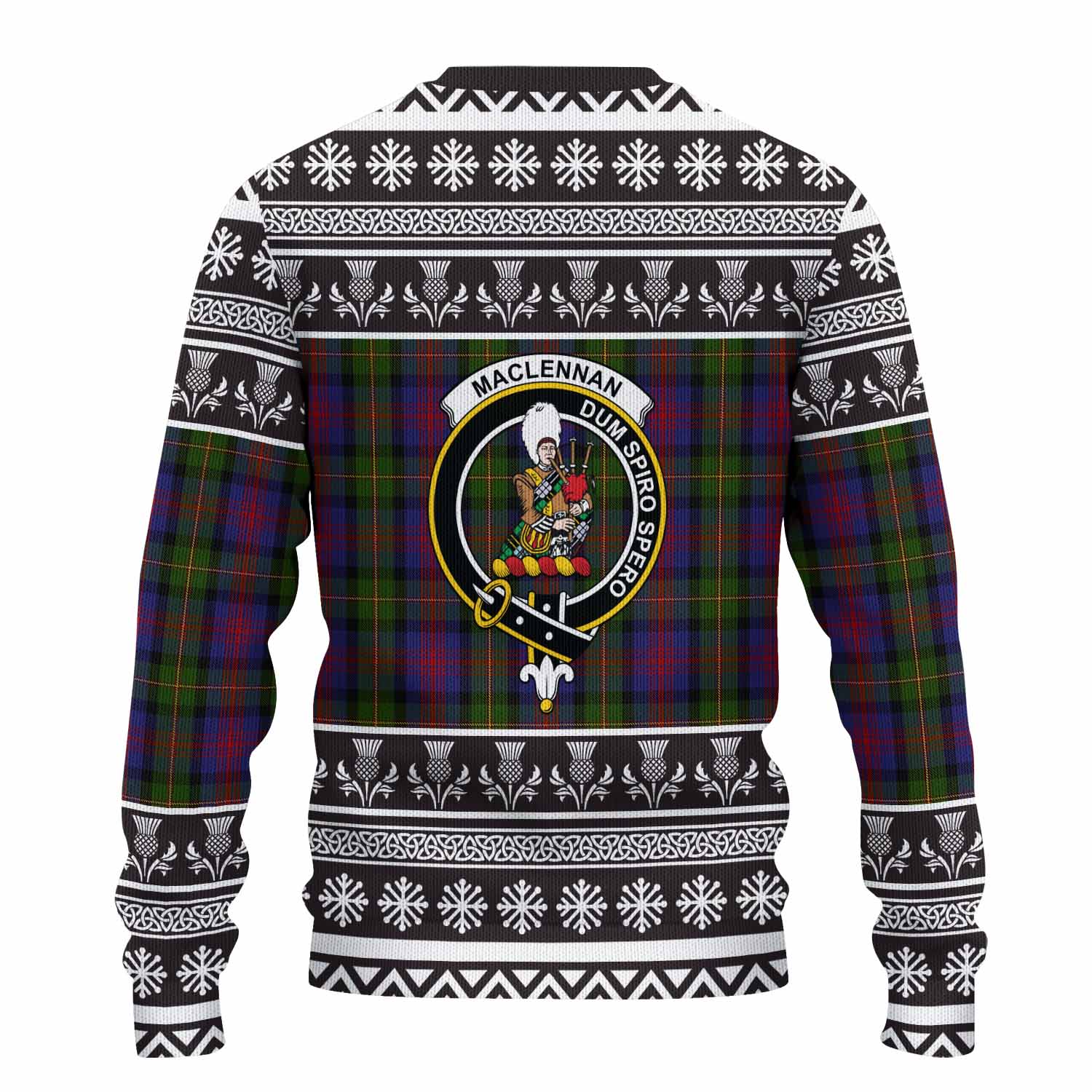 MacLennan (McLennan) Clan Tartan Christmas Ugly Sweater with Family Crest - Tartan Vibes Clothing