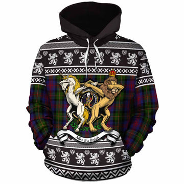 MacLennan (McLennan) Clan Tartan Crest Christmas Cotton Hoodie Coat of Arms Funny Style