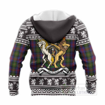 MacLennan (McLennan) Clan Tartan Crest Christmas Knitted Hoodie Coat of Arms Funny Style