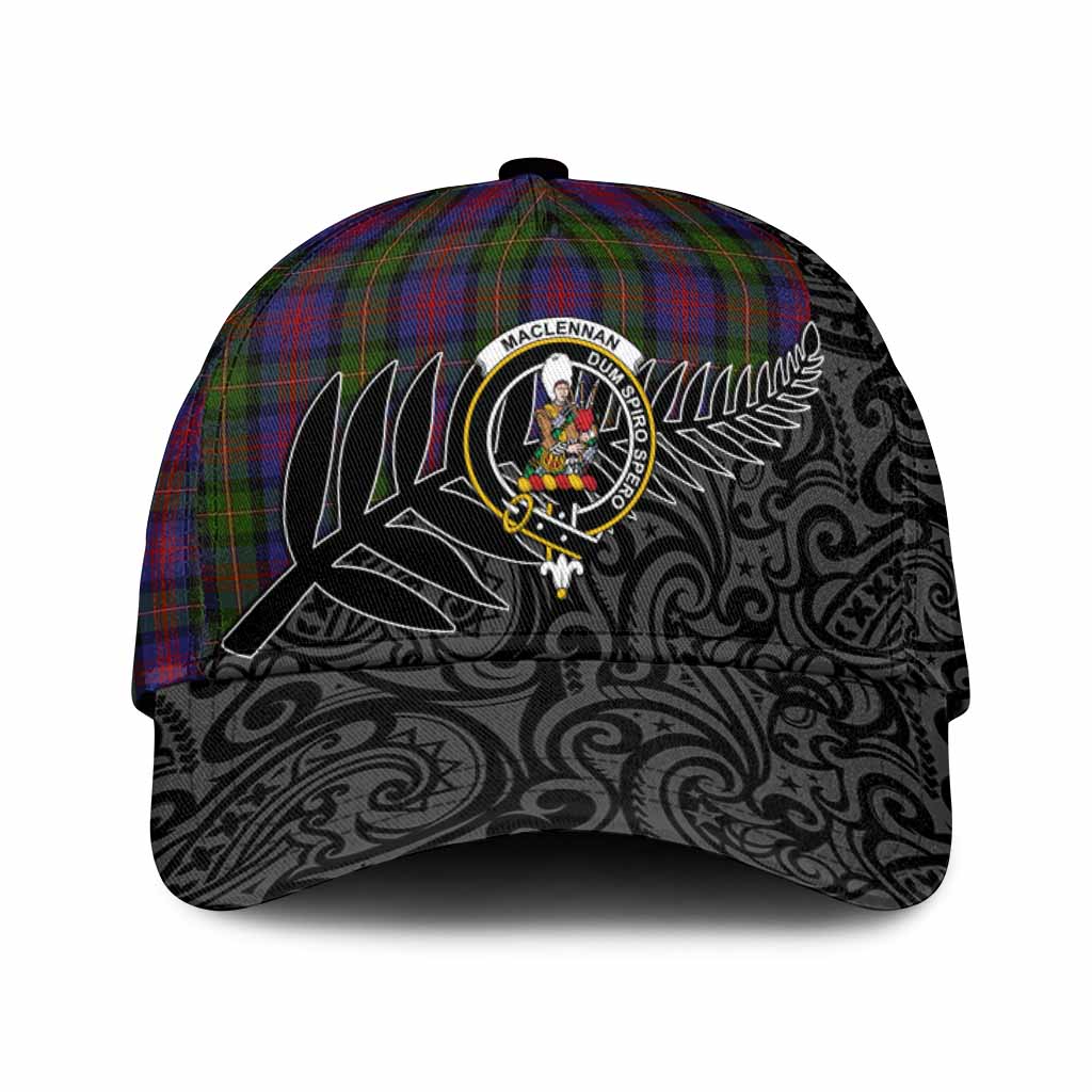 MacLennan (McLennan) Crest Tartan Classic Cap with New Zealand Silver Fern Half Style
