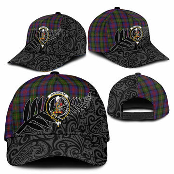 MacLennan (McLennan) Crest Tartan Classic Cap with New Zealand Silver Fern Half Style