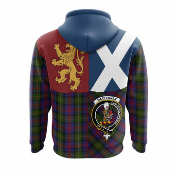 MacLennan (McLennan) Crest Tartan Hoodie with Lion Rampant Saltire Style