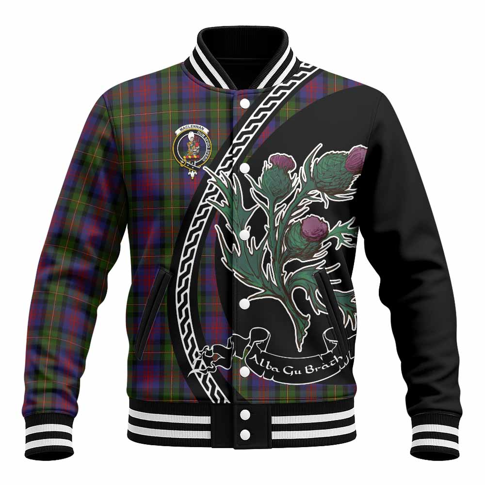 MacLennan (McLennan) Family Crest Tartan Baseball Jacket Alba Thistle Inspired - Tartan Vibes Clothing