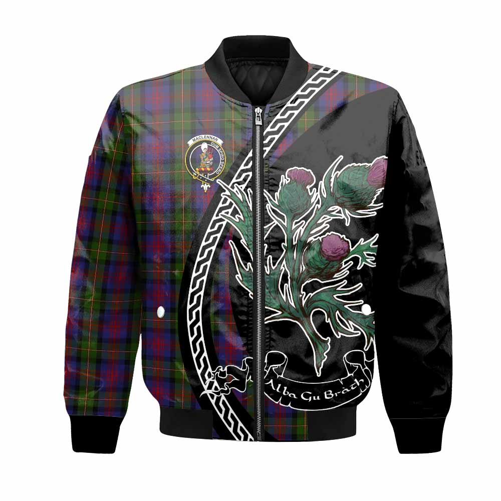 MacLennan (McLennan) Family Crest Tartan Bomber Jacket Alba Thistle Inspired - Tartan Vibes Clothing