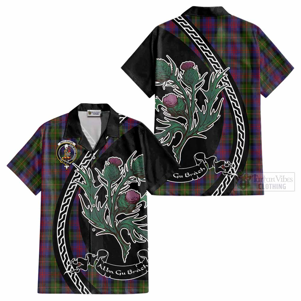 MacLennan (McLennan) Family Crest Tartan Cotton Hawaiian Shirt Alba Thistle Inspired - Tartan Vibes Clothing
