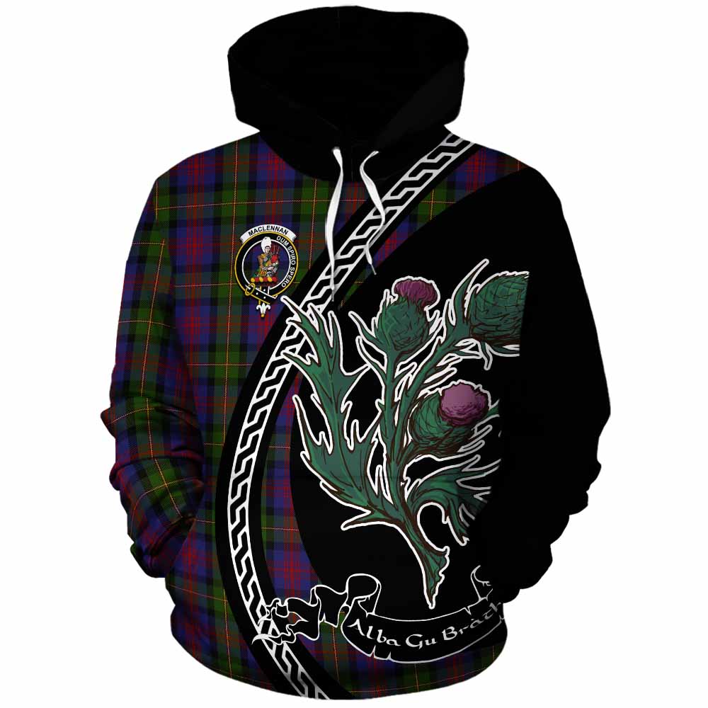 MacLennan (McLennan) Family Crest Tartan Cotton Hoodie Alba Thistle Inspired - Tartan Vibes Clothing