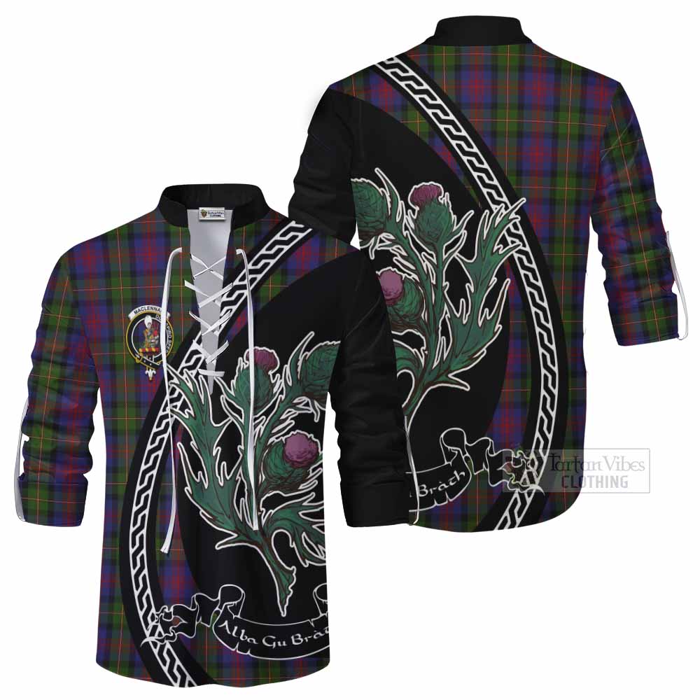 MacLennan (McLennan) Family Crest Tartan Ghillie Shirt Alba Thistle Inspired - Tartan Vibes Clothing