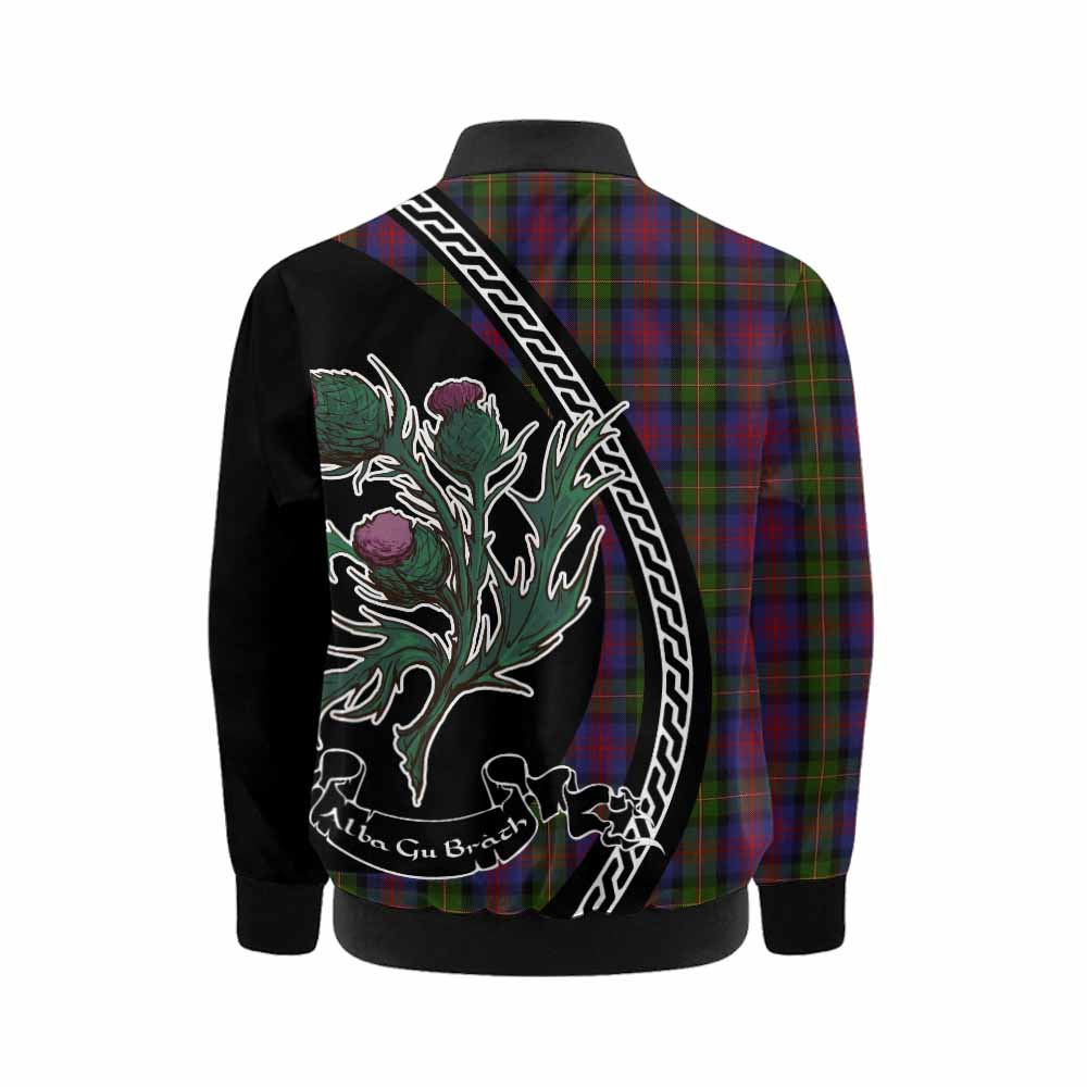 MacLennan (McLennan) Family Crest Tartan Kid Bomber Jacket Alba Thistle Inspired - Tartan Vibes Clothing