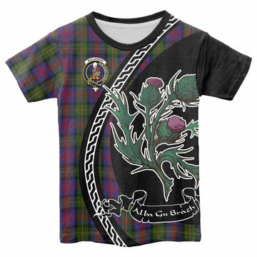 MacLennan (McLennan) Family Crest Tartan Kid T-shirt Alba Thistle Inspired