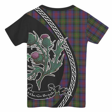 MacLennan (McLennan) Family Crest Tartan Kid T-shirt Alba Thistle Inspired