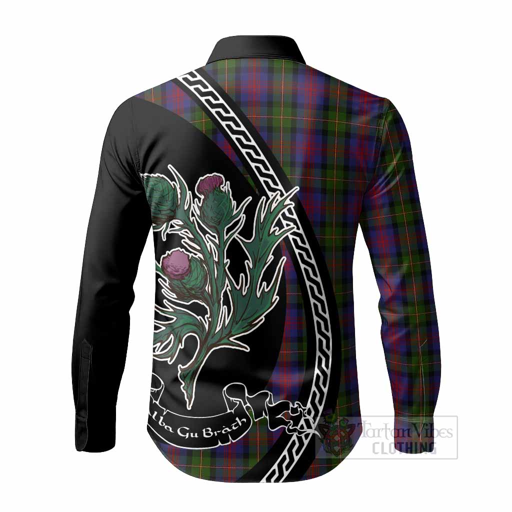 MacLennan (McLennan) Family Crest Tartan Long Sleeve Button Shirts Alba Thistle Inspired - Tartan Vibes Clothing