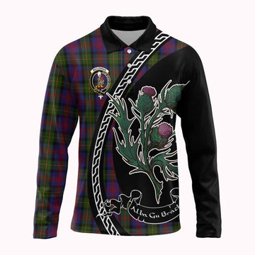 MacLennan (McLennan) Family Crest Tartan Long Sleeve Polo Shirt Alba Thistle Inspired