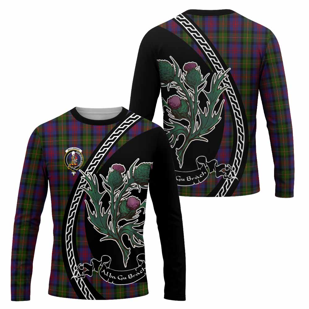 MacLennan (McLennan) Family Crest Tartan Long Sleeve T-Shirt Alba Thistle Inspired - Tartan Vibes Clothing