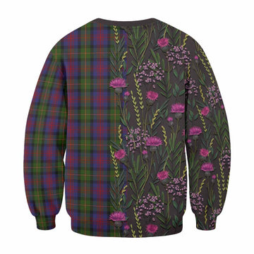 MacLennan (McLennan) Family Crest Tartan Sweatshirt Scottish Thistle Flower Pattern Half Style