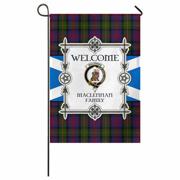 MacLennan (McLennan) Family Crest Tartan Welcome Garden Flag Saltire Harmony Style