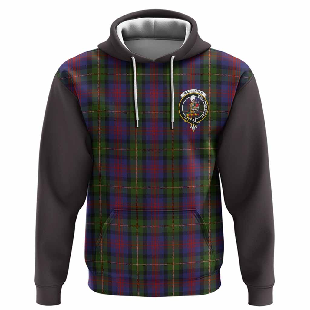 MacLennan (McLennan) Tartan Accent Hoodie with Family Crest