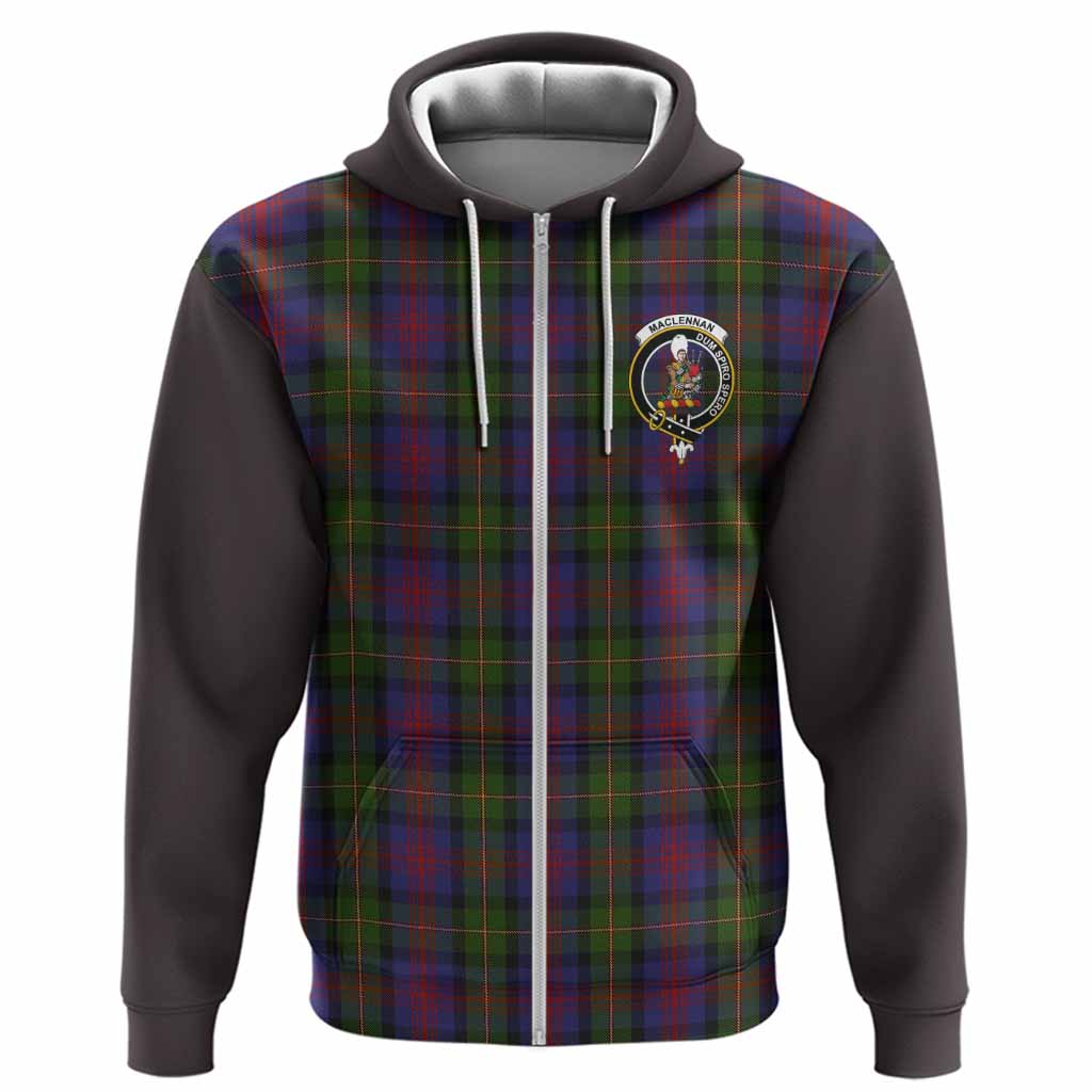 MacLennan (McLennan) Tartan Accent Hoodie with Family Crest