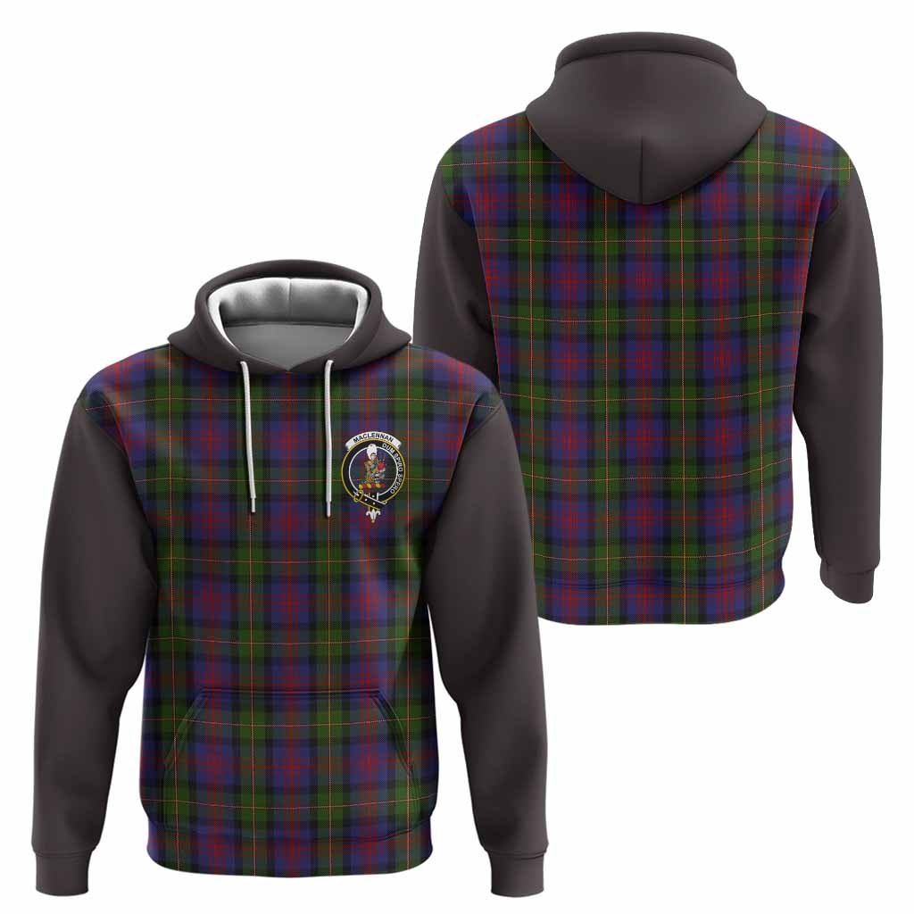 MacLennan (McLennan) Tartan Accent Hoodie with Family Crest